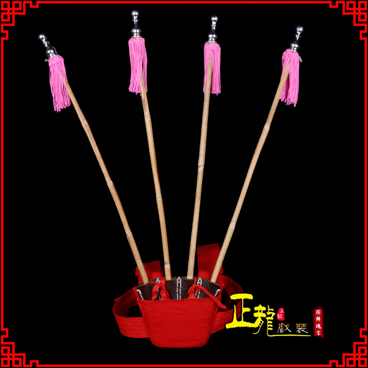 尉犁戏装戏曲用品靠旗男女大靠 靠板 正宗牛皮旗杆旗架