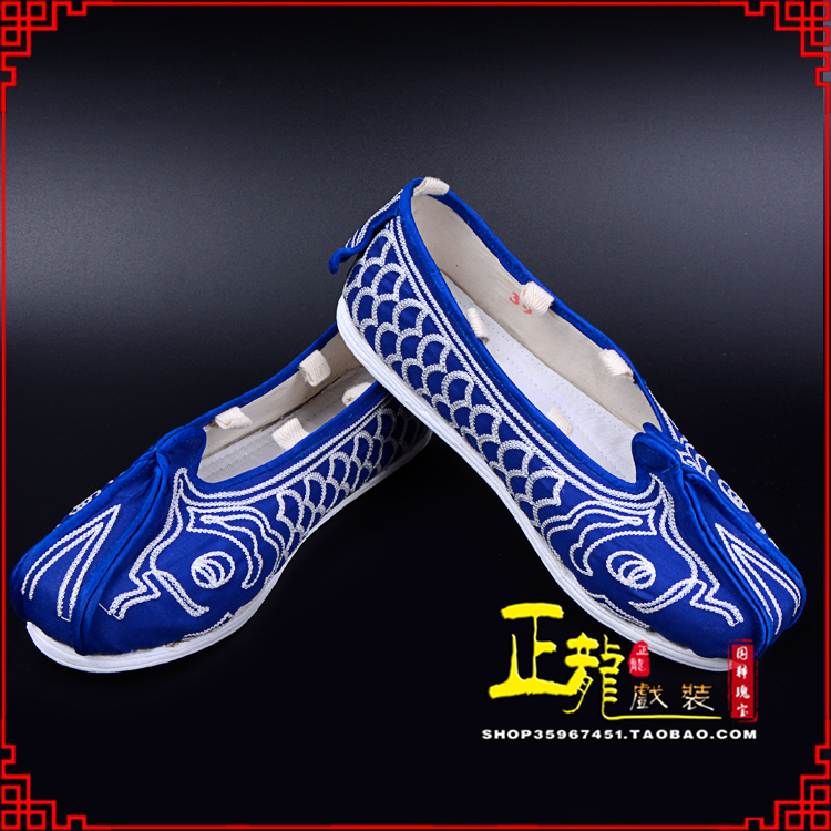 尉犁戏鞋舞台演出鞋水路英雄三义斋布底鱼鳞洒