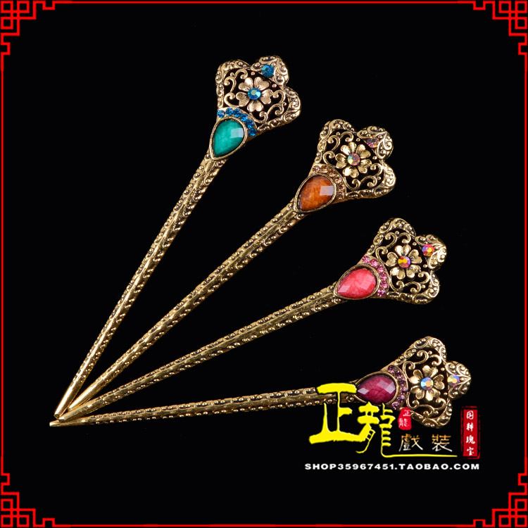 尉犁头饰老旦青衣员外夫人簪子 老旦发簪