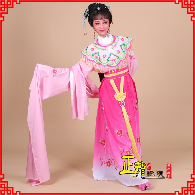 尉犁水袖青衣练功花旦服 梅花古装衣